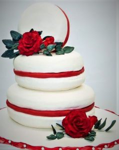 macaroon wedding cake
