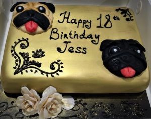 pugs dog cake