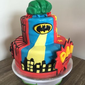 superhero birthday cake