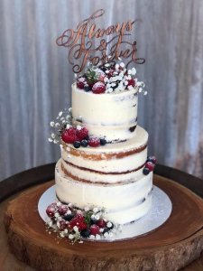 3 tier butter cream wedding cake