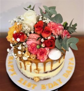 single tier wedding cake