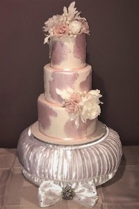 3 Tier Pink Wedding Cake