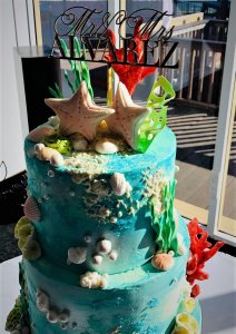 ocean wedding cake by rimma's wedding cakes perth