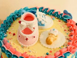 baby reveal cake by rimma's wedding cakes perth